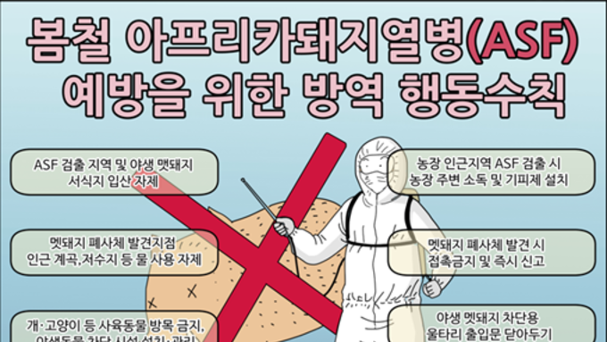 [만화] 봄철 ASF 예방을 위한 방역 행동수칙