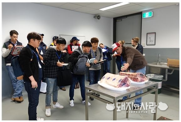 한국 팀 실습장면