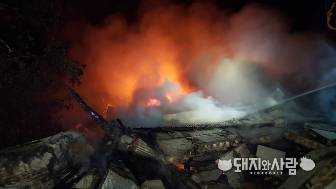 14일 충남 보령 화재(사진 제공: 보령소방서)