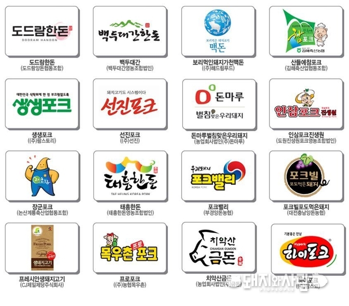 2018년 우수 축산물브랜드 인증, 돼지브랜드 부문