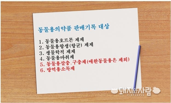 동물용의약품 중 판매기록 품목