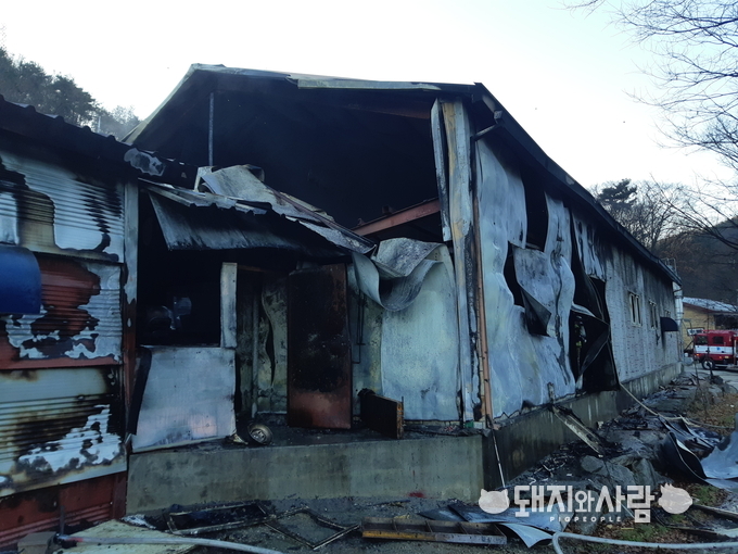 22일 경기 포천 돈사 화재@경기도소방본부