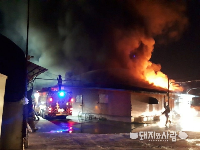 22일 경기 안성 돈사 화재@경기도소방재난본부
