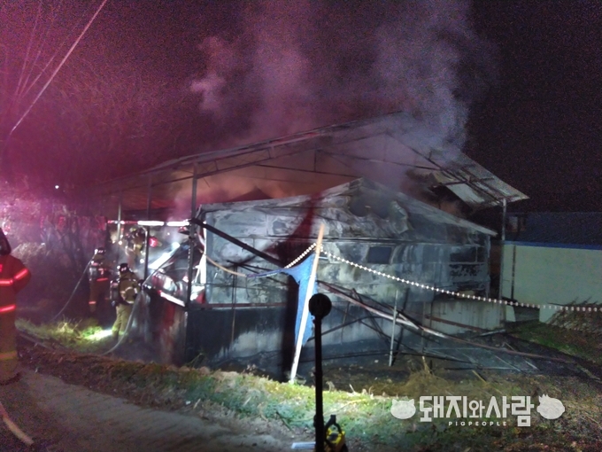 2일 전북 김제 돈사 화재@전남소방본부