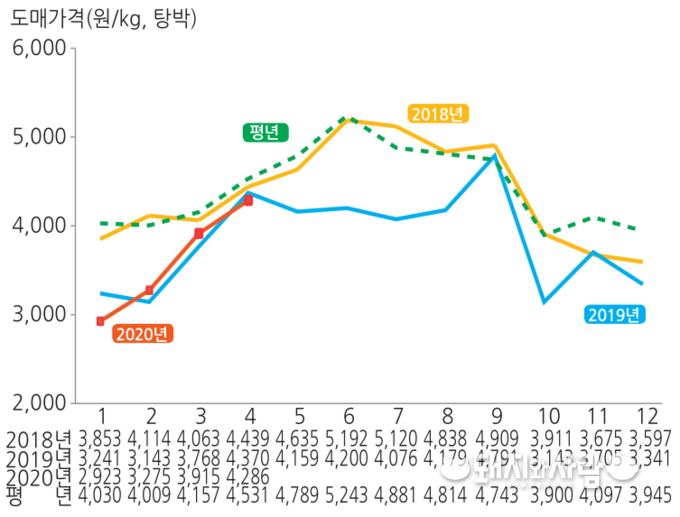 돼지 도매가격 추이(제주 제외)@농경연