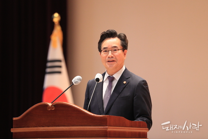11일 취임사하는 정황근 신임 장관@농식품부