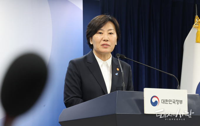 2024년 5월 29일, 국회 본회의를 통과한 한우지원법에 대해 대통령 거부권 건의 방침을 밝히는 송미령 장관@농식품부