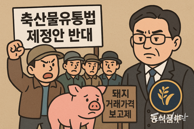 한돈농가들은 축산물유통법을 반대하고 있습니다@@AI 프로그램