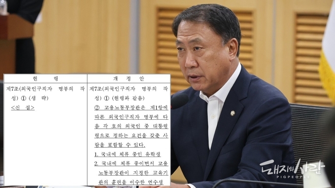 김위상 의원이 대표 발의한 외국인고용법 일부개정법률안@김위상 의원 페이스북