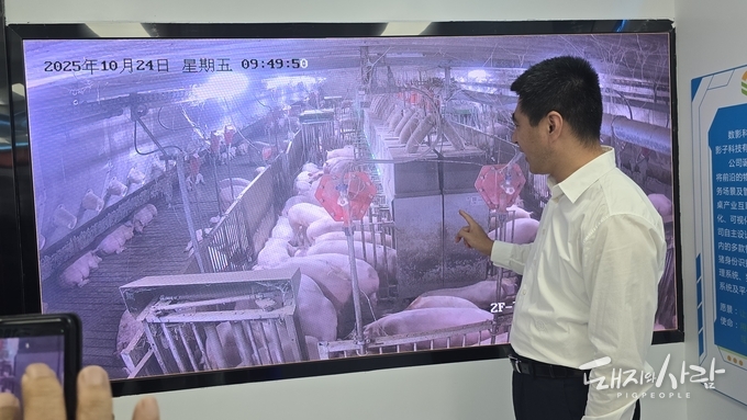 개체별 사료 급여를 통한 정밀 사양을 설명하는 양상그룹 관계자@송일환