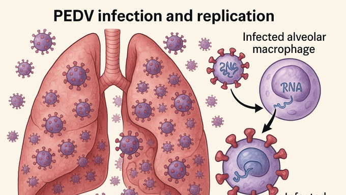 [초록] 돼지 폐포 대식세포서 감염·복제하는 PED 바이러스