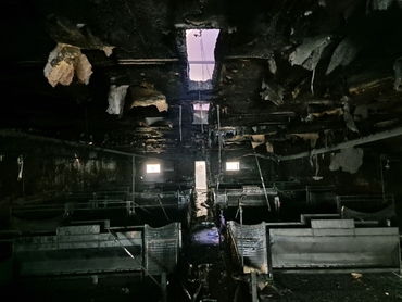 월요일 홍성서 화재로 자돈 1백여 마리 폐사 사고