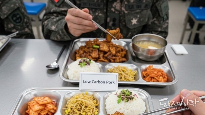 저탄소 축산물 인증 돼지고기, 이제 군 장병 식단에도 오른다