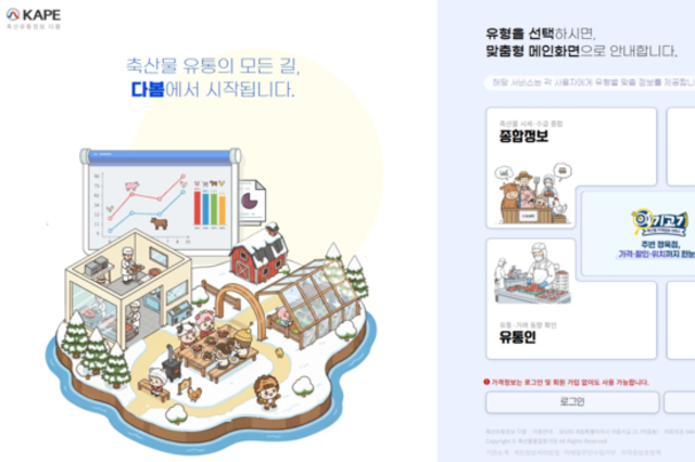 "가격 오를 땐 빨간색, 내릴 땐 파란색"... 3월 ‘축산유통정보 다봄’ 누리집 새 단장