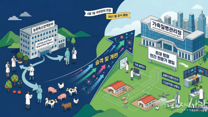 [가상뉴스] 농림축산검역본부, '가축질병관리청'으로 승격…농식품부, '복수차관제' 도입