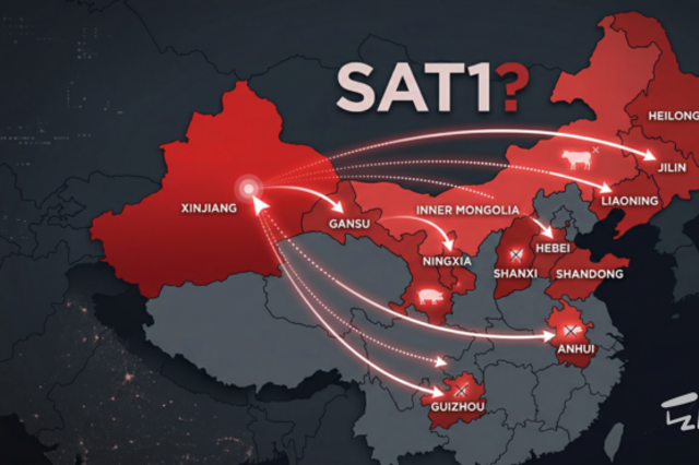 중국 구제역 SAT1형, 12개 성으로 '파죽지세' 확산 의심
