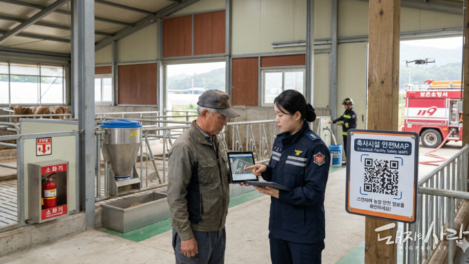"QR코드에 농장 화재 관련 정보 쏙"…보은소방서, ‘축사시설 안전MAP’ 구축